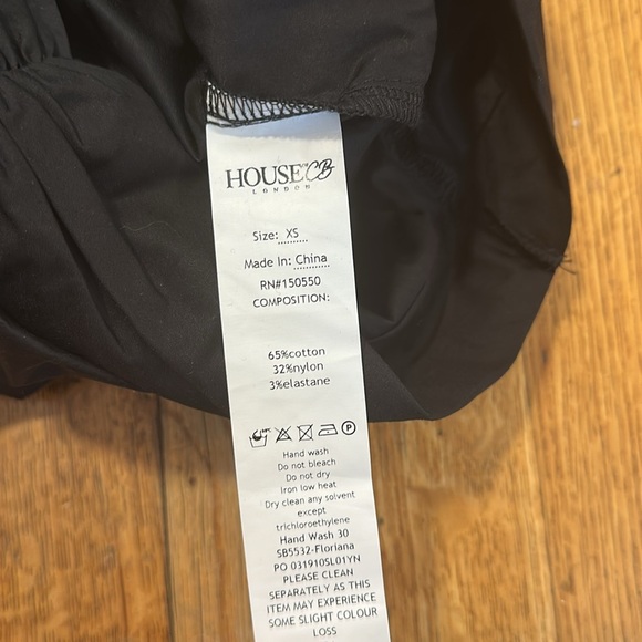 HOUSE OF CB London Floriana Black Stretch Frill mini Dress XS - Picture 5 of 5